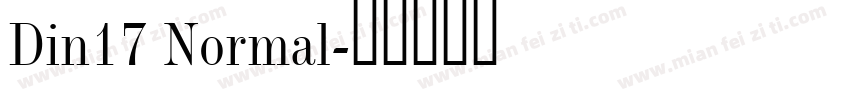 Din17 Normal字体转换
